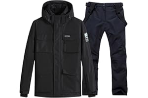 RIUIYELE Mens Ski Suits Windproof Snowboard Ski Jacket and Pants Set Insulated Snowsuit Winter Warm Snowboarding Snow Jackets