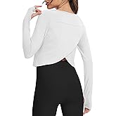 Bestisun Long Sleeve Athletic Workout Shirts Sports Yoga Gym Crop Tops for Women