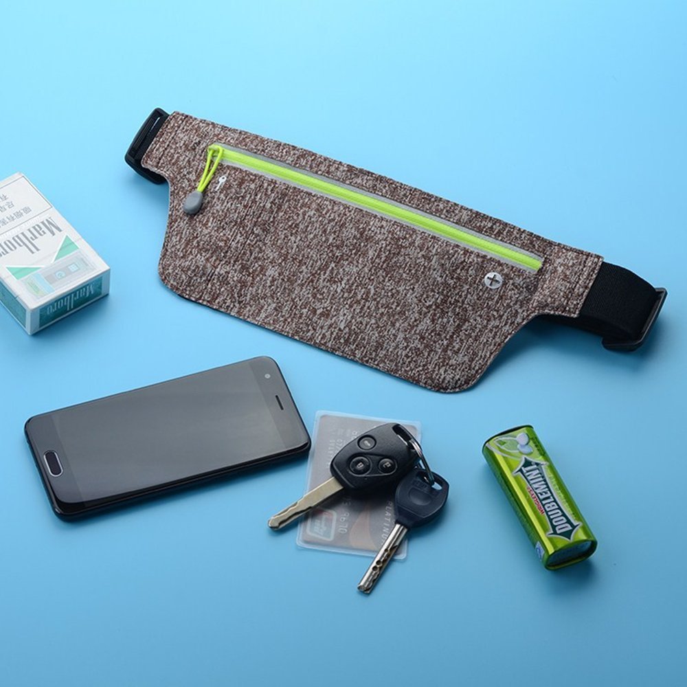 LENPOW Best Running Belt, Ultra Light Bounce Free Waist Pouch Workout Sport Pack Exercise Bag Top Fitness Zipper Pocket for iPhone X 8 7 6 Plus Samsung in Gym Marathon Cycling hiking climbing Sports