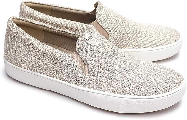 Amazon ナチュラライザー スリッポン 靴 レディース N434 カジュアルシューズ マリアンヌ レザー 刺繍 ヘビ柄 白 シルバー ゴールド Naturalizer ナチュラライザー ローファー スリッポン