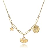 Xeyai Stainless Steel Gold Plated Charm Necklace Trendy Ginkgo Leaf Star Pendant Necklace for Women Chokers Jewelry