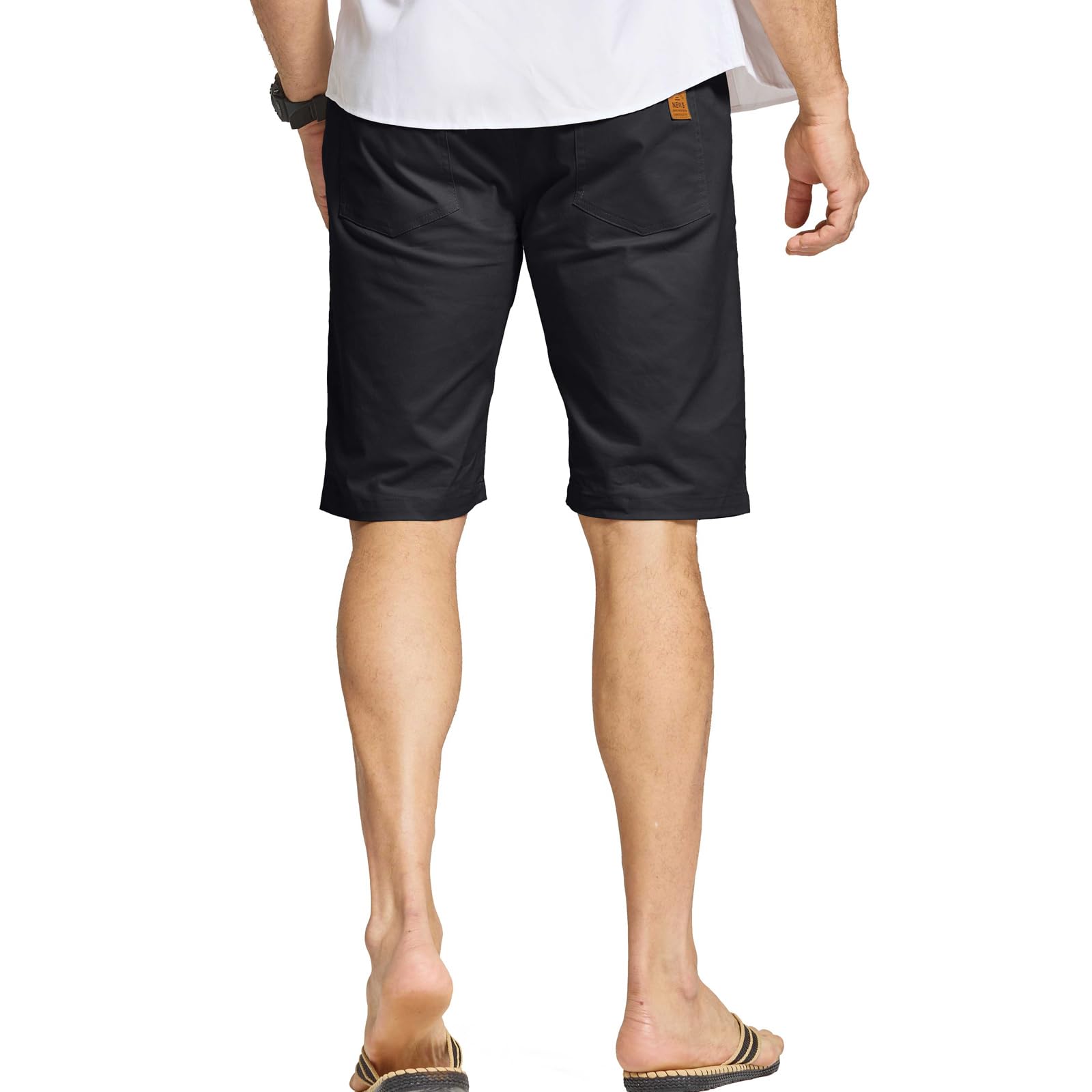 ZOXOZ Kurze Hose Herren Shorts Herren Sommer Chino Shorts Baumwolle Cargo Shorts Freizeithose Kurz Mit Taschen Schwarz XL 2