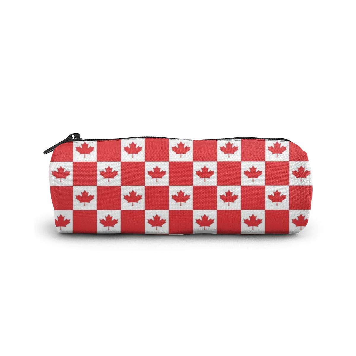 Women Girls Makeup Pouch Canada Flag Red Cosmetics Bag Key Bag Coin Purse Stationery Pencil Case With Zipper Portable Artist Storage Bag