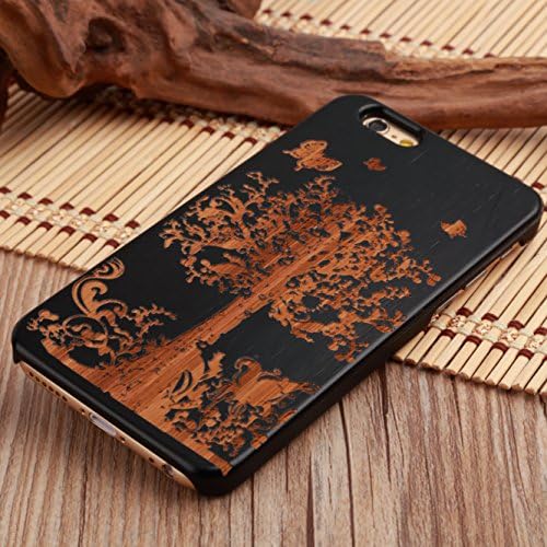 QDAOT iPhone 7 Case, Maple Wood Cases For iPhone7 Handmade Wooden Cases Craved Compared With Hard PC[Shockproof][Drop Protection]for Apple 7 (Tree)