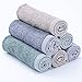 YoulerTex Premium Bamboo Adult Washcloths (6-Pack), Colorful Rayon From Bamboo Towels, 13