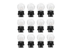 Kadiby 12 Pack 3057 Bulb, 3157 3457 4157 Brake Light/Tail Lights/Turn Signal Auto Bulbs T25 P27/7W 3157LL 4057 3047 for Impala Malibu Dakota Durango Accord Commander Suburban Jimmy