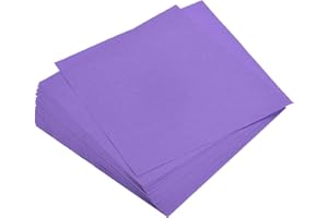 MECCANIXITY 50 Sheets Origami Paper Double Sided Deep Purple 6x6 Inch Square Sheet for Art Craft Project, Beginners, Gifts Decor
