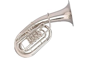 Yellow Brass Nickel Plated Euphonium 4 Rotary Valves Bb Tone Euphonium With Mouthpiece