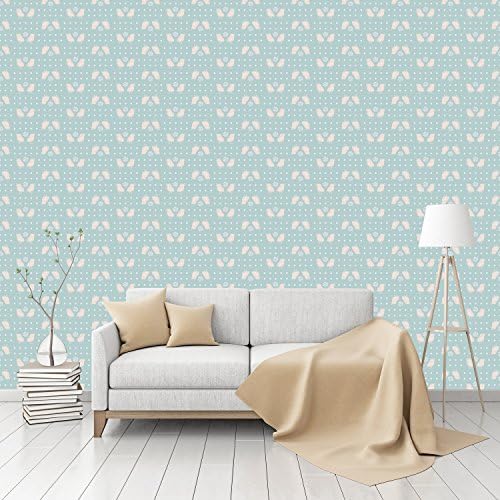 Sweet Polkadot Birds Patterned Peel &amp; Stick Smooth Wallpaper by CustomWallpaper.com
