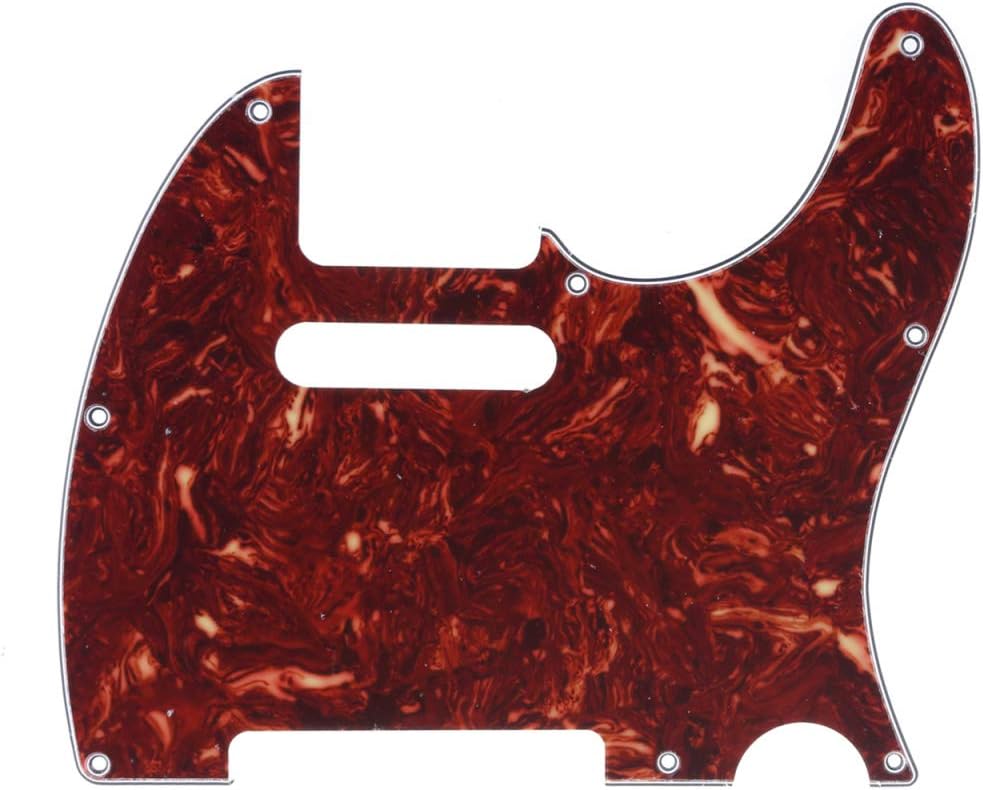 Musiclily Pro 8-Hole Guitar Tele Pickguard for JPN Made Fender Japan Telecaster 4Ply Vintage Tortoise