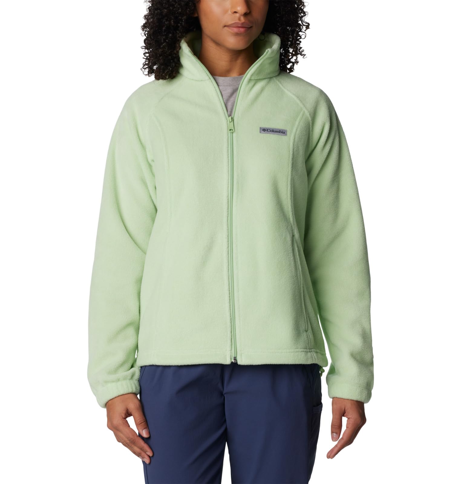 Columbia Women's Benton Springs Full Zip, Sage Leaf, 2X Plus Image