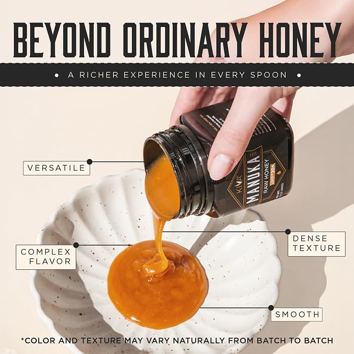 Kiva Certified UMF 20+ (MGO 850+), Raw Manuka Honey - New Zealand (250 gr)