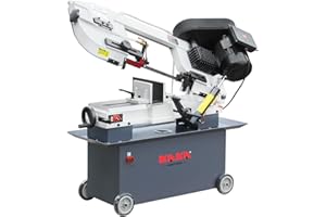 KAKA INDUSTRIAL Metal Horizontal Band Saw,7x12 Inch 1.5HP Dual Voltage 115V/230V, 4-Speed, Hydraulic Feed, BS-712N for Steel Pipe Structural Aluminum Cutting