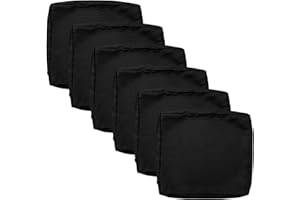 idee-home Patio Cushion Covers Replacement, Outdoor Cushion Covers Slipcovers for Patio Furniture, Couch Seat Cushions Cover with Zipper, Sunbrella Waterproof Slip Covers Outside (Set of 6, 22x24 in)