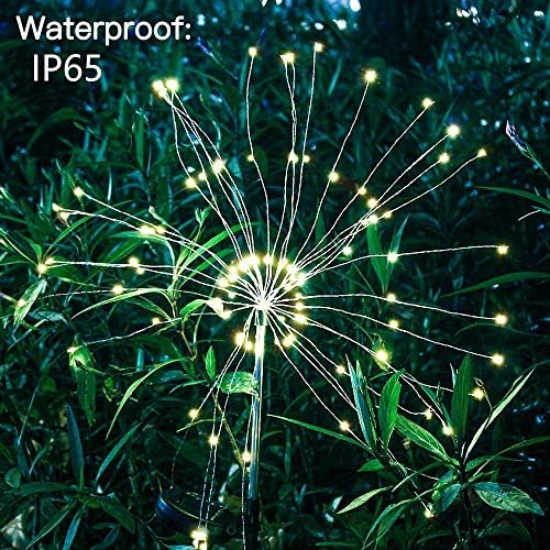 Sunboia Luces solares de Fuegos Artificiales, 2x120Leds Luces ...