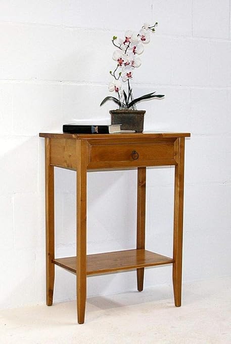Casa Massivholz Fichte Konsolentisch Honigfarben 80 Cm Hoch Beistelltisch Bernsteinfarben Telefontisch Goldbraun Mit Schublade Amazon De Kuche Haushalt Wohnen Beistelltisch 80 Cm Hoch