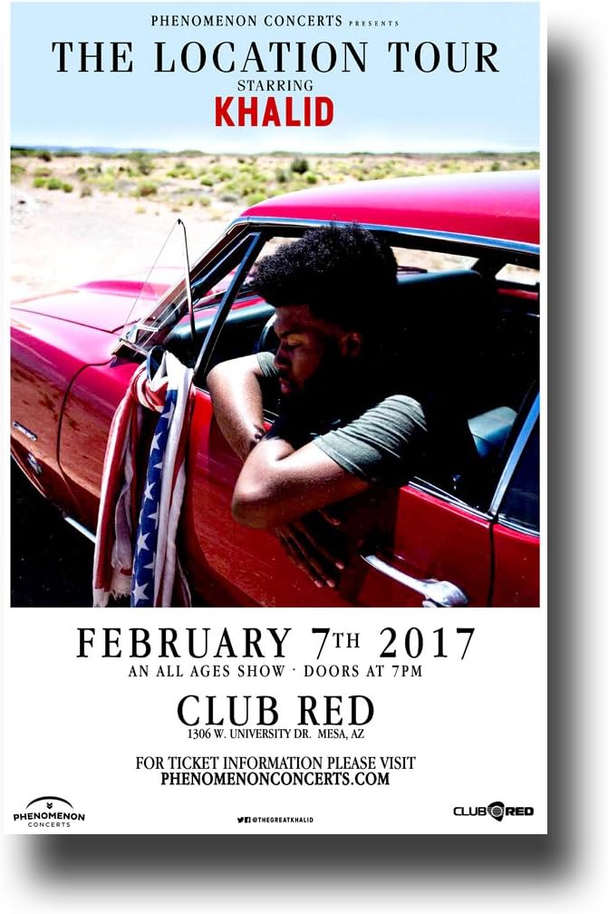Khalid Poster - Concert Promo - 11 x 17 inches American Teen Location Tour AZ
