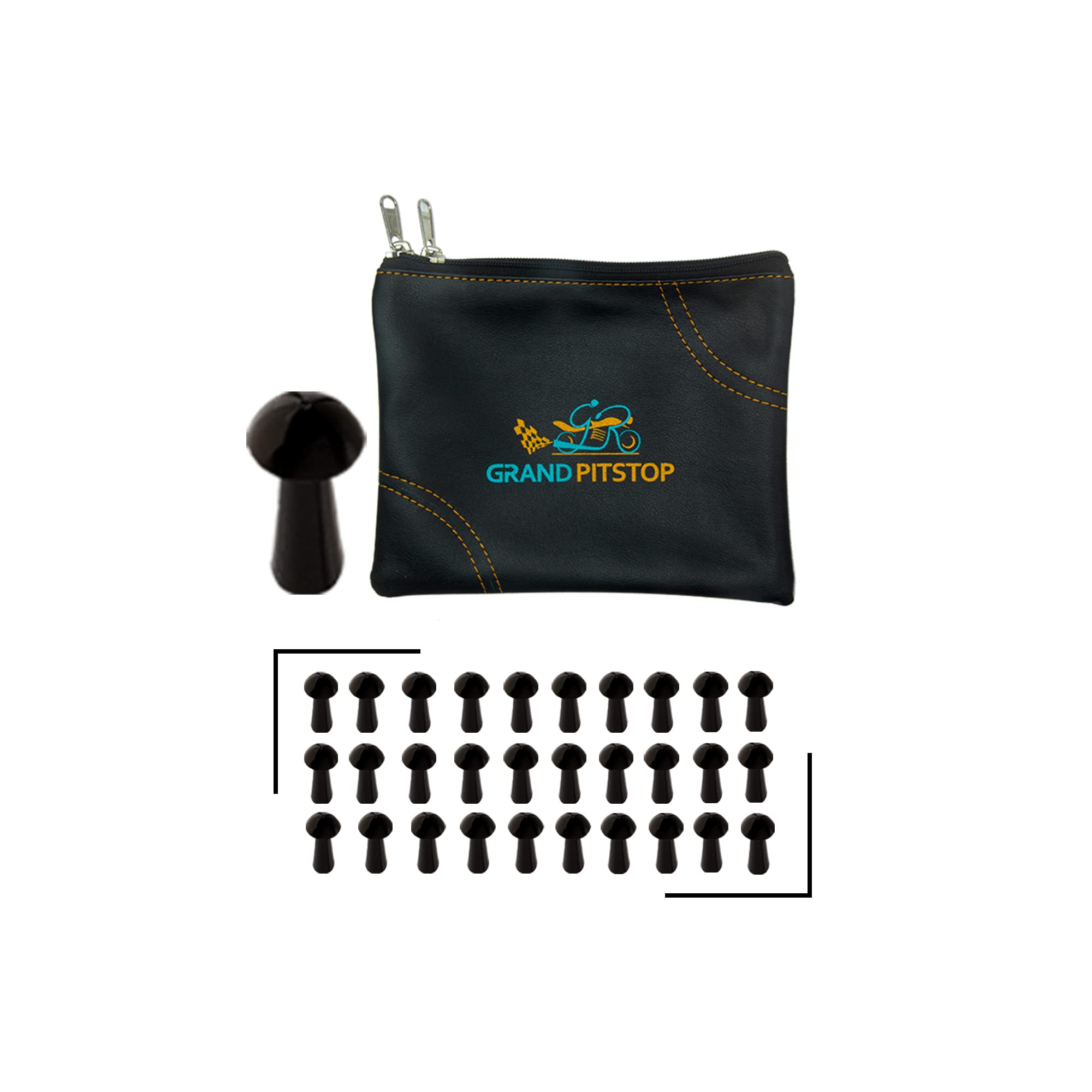 GRAND PITSTOP Replacement Mushroom Plugs for tubeless Tire Puncture repair kit - for Cars, Motorcycles- Spare Plugs (30 Plugs)