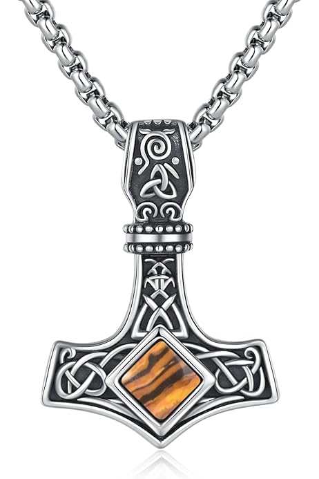Thor Hammer Necklace Vikingenes Thor's Hammer Mjolnir Necklace