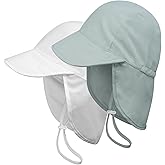 ECOSUMA 2 Pack Baby Sun Hats UPF 50+ Toddler Beach Hat for Girls Boys 0-4 Years