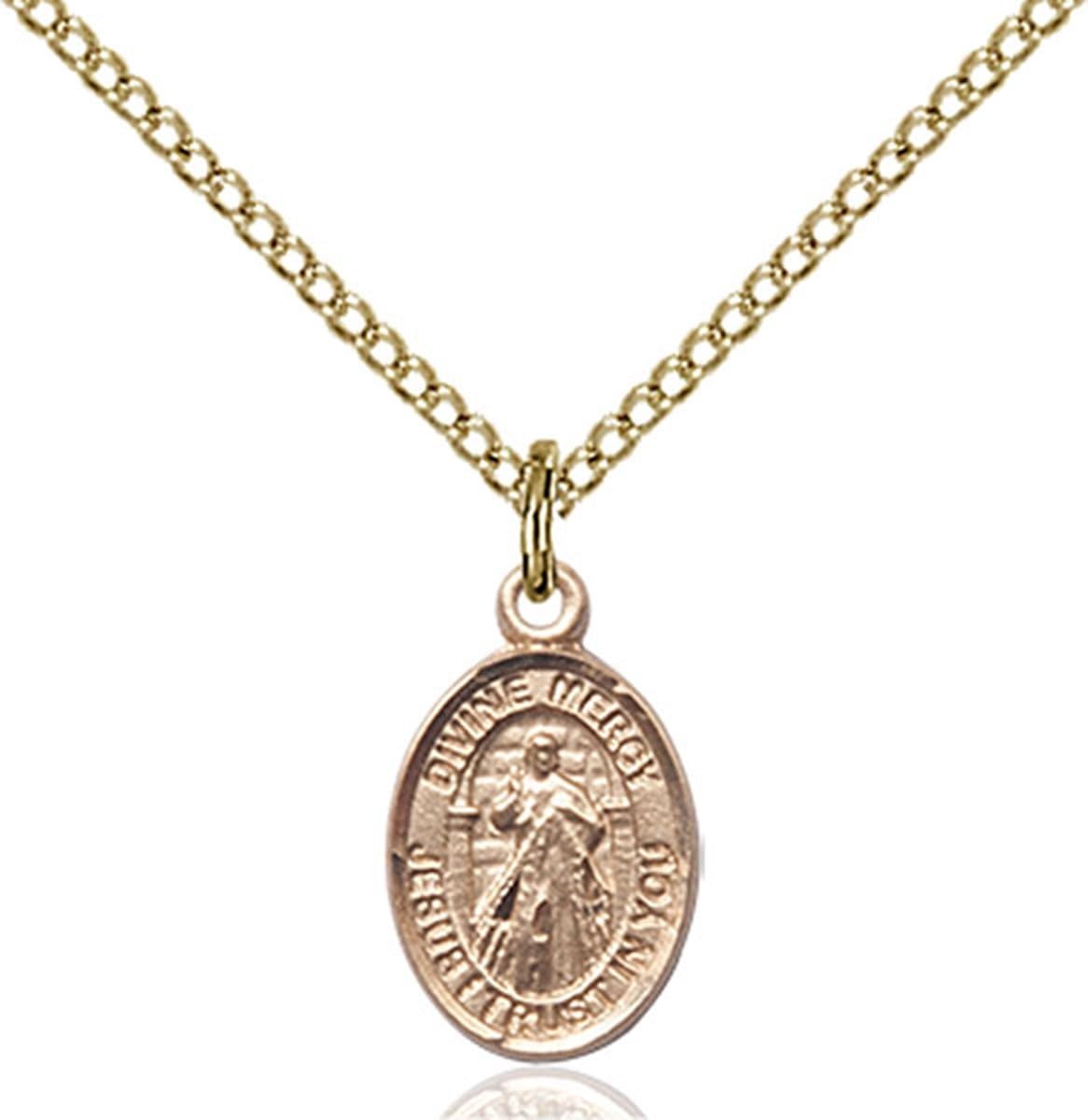 14KT Gold Filled Catholic Patron Saint Petite Charm Medal, 1/2 Inch