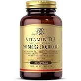 Solgar Vitamin D3 (Cholecalciferol) 250 MCG (10,000 IU), 120 Softgels - Helps Maintain Healthy Bones &amp; Teeth - Immune System Support - Gluten-Free, Dairy Free - 120 Servings