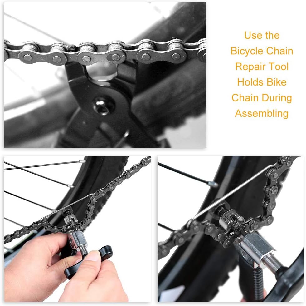 WOTOW Bicycle Chain Repair Tool Kit, Cycling Bike Master Link Pliers Remover & Chain Breaker Splitter Cutter & Chain Wear Indicator Checker & Reusable Missing Connector for 6/7/8/9/10 Speed Chain : Sports & Outdoors
