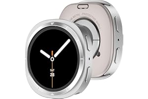 Miimall Bumper Case for Samsung Galaxy Watch 8, Heavy Duty Protective Cover, Durable Metal Bezel + PC Case for Galaxy Watch 8