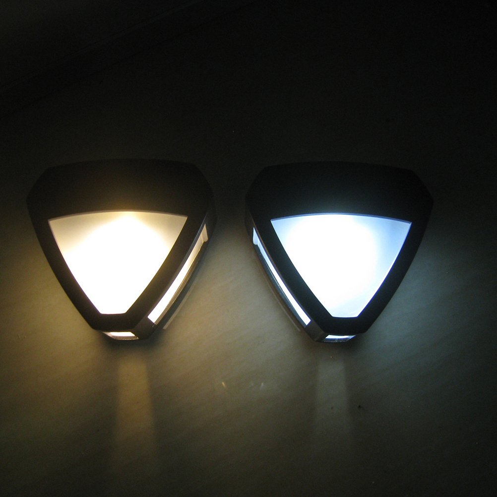 Apliques de exterior luz blanca patio patio triángulo en forma de