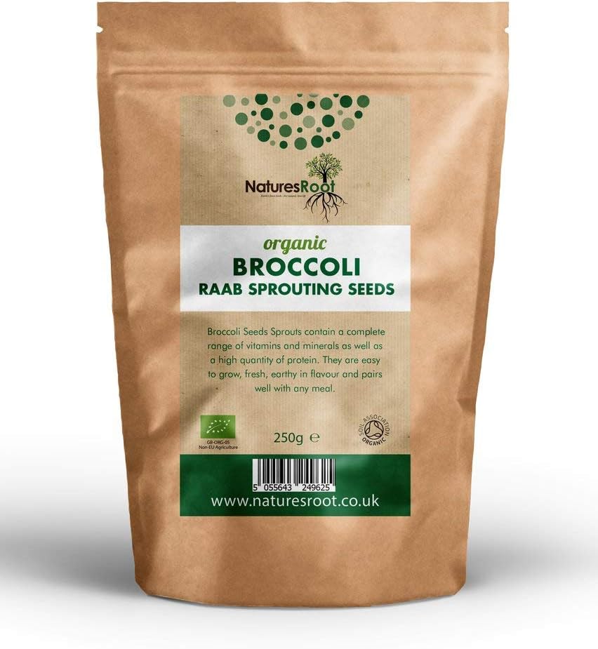 Natures Root Organic Broccoli Sprouting Seeds 250g - Superfood - Image 3