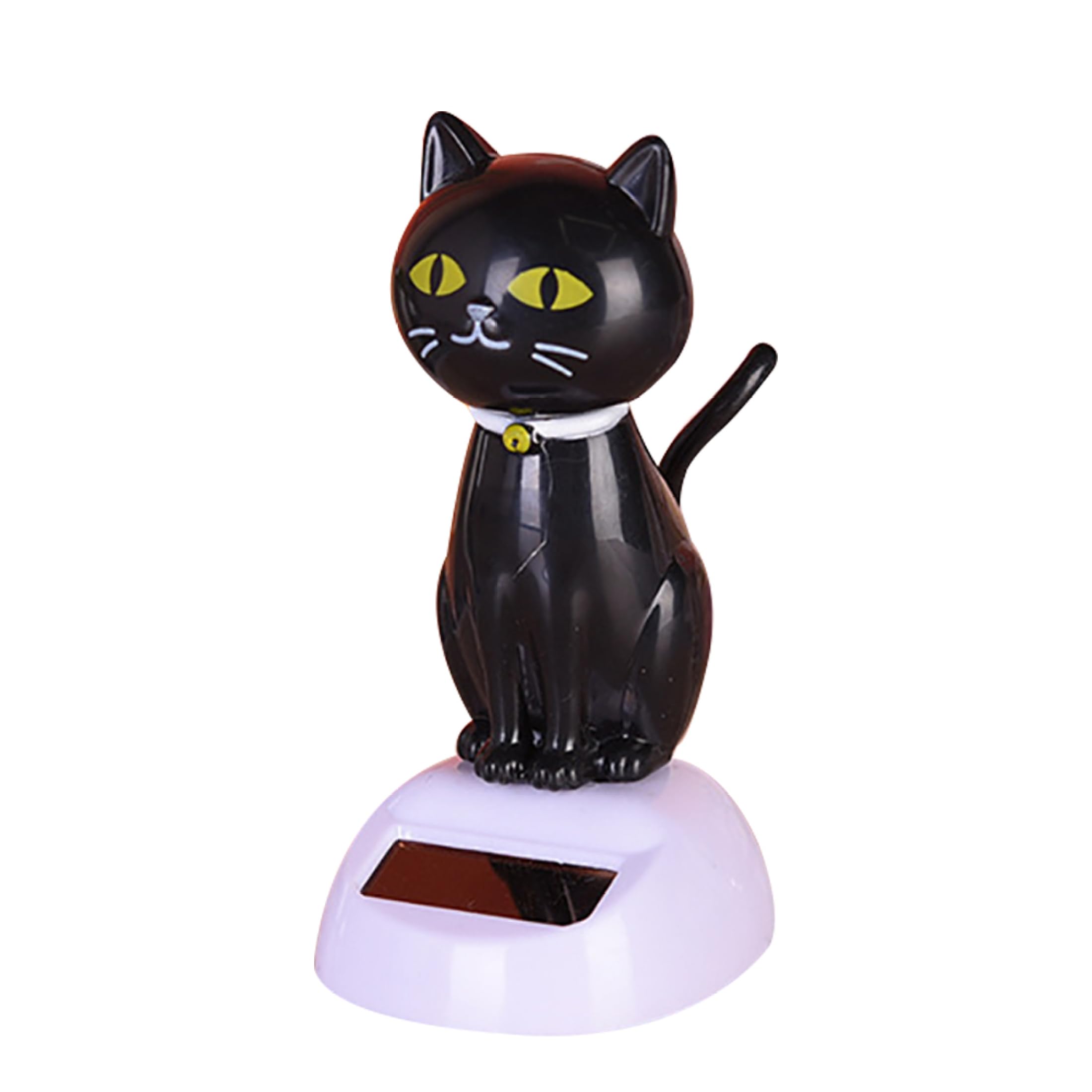Black Solar Cat Toy Doll Dancing Cat Figure Car Ornament,Dancing Toys Ornaments Solar Powered Car Dashboard Interior Decoration Desktop Decor Kid Gift Window Party Car Desk Home Learning and Education