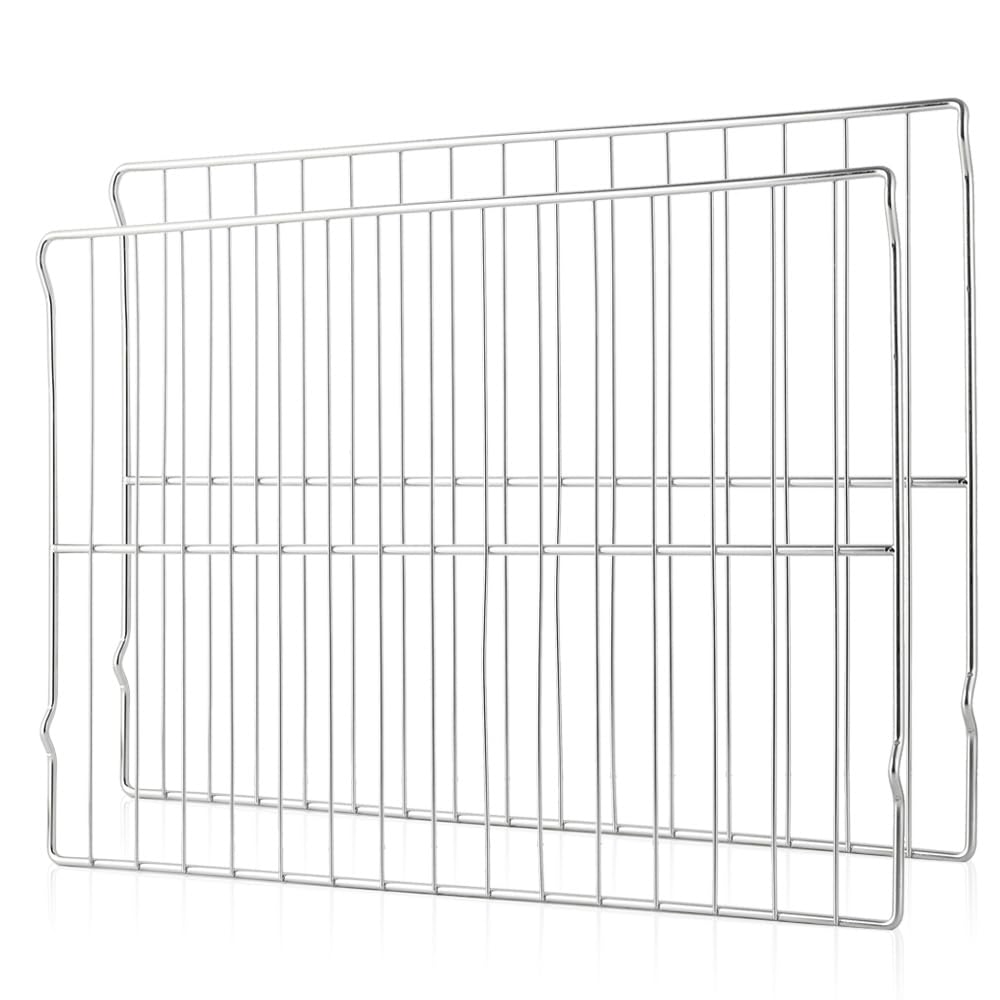 Photo 1 of [Upgraded] Range Oven Rack WB48T10063 for GE/Kenmore Range Ovens, Rack-Flat, Replaces AP4538468, 1550790, AH2577619, EA2577619, 24'' Wide x16.9'' Deep (2 Pack)