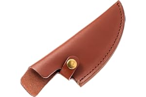 Leather Sheath, PU Leather Knife Edge Guards for 6 Inch Boning Knife Cleaver Blade Protector with Loop Belt Knives Covers Kit