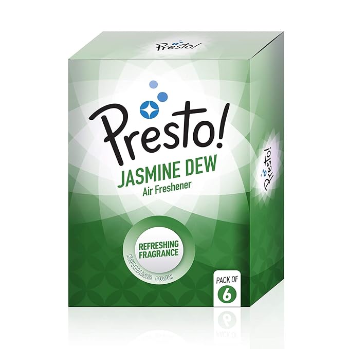 Presto! Air Freshener Pocket, Jasmine Dew - 10 g (Pack of 6)