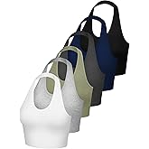 Geyoga 6 Pcs Halter Tops for Women V Neck Backless Sleeveless Tank Vest for Girls