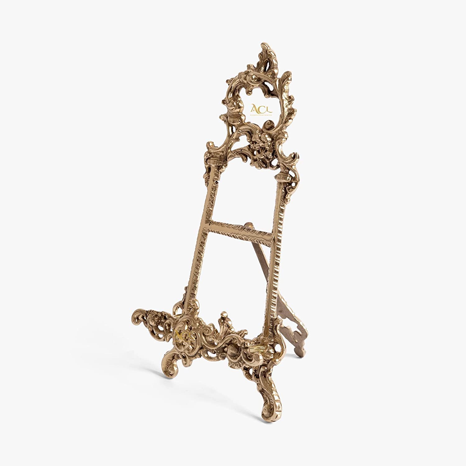 ACL Brass Easel Display Stands - Versatile Practical Tool for Artists - Stable Platform for Art Deco, Paintings, Pictures, Decorative Plates, Wedding Signs, Sketching, displaying Artwork - 12"