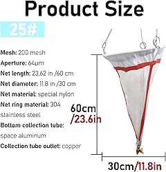 11.8 in Diameter Plankton Net, 64 Mesh Fine