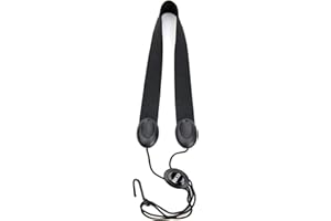 D'ADDARIO Rico Saxophone Strap, Tenor/Baritone, Black Nylon
