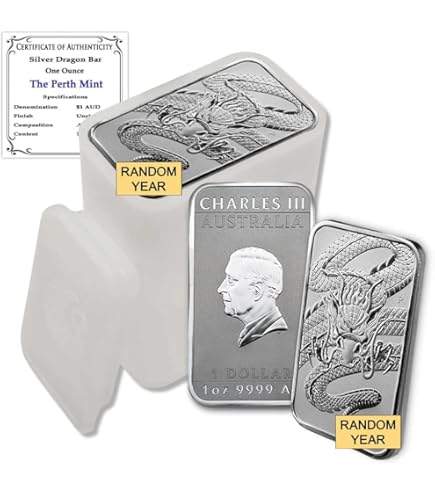 2025 P Lot of (20) 1 Troy Ounce Australian Silver Dragon