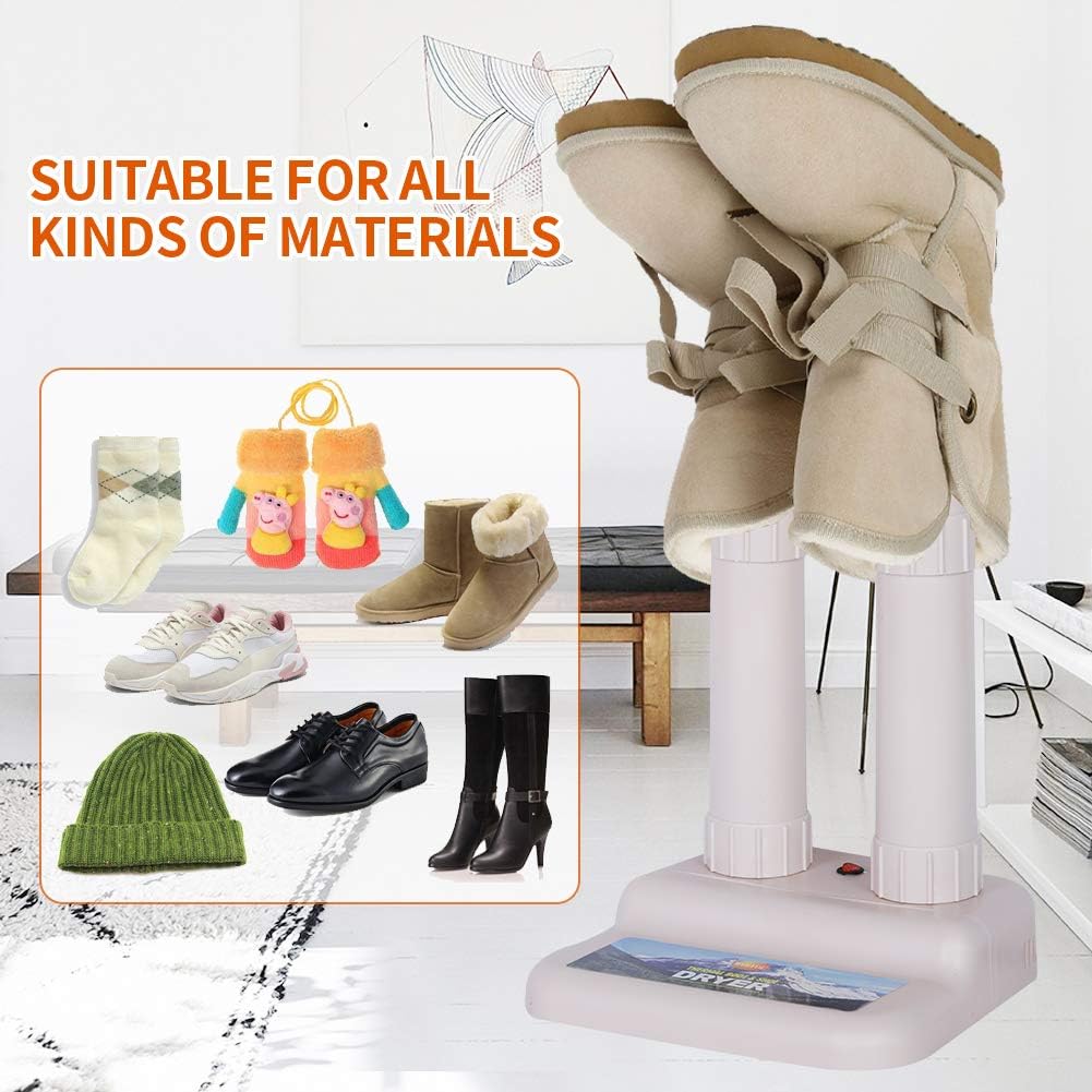 Boot Dryer&Warmer-Electric Shoe Dryer,With ON/OFF Button,Noiseless,Constant Temprature W/Heat Blower for shoes,Boots,Gloves,Socks,BEIGE: Shoes