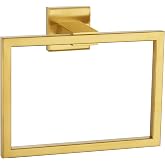 Angle Simple Hand Towel Holder Brushed Dark Gold, Square Towel Ring 7.09" | SUS304 Stainless Steel, Stationary Design for Bat