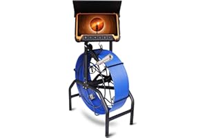 Gatebig Sewer Camera 100FT/30M,7''LCD Sewer Inspection Camera with DVR,1000TVL Lens,6000mAh Battery,IP68 Waterproof Plumbing Snake with 12 Adjustable LEDs, 16GB Card for Pipe Inspection