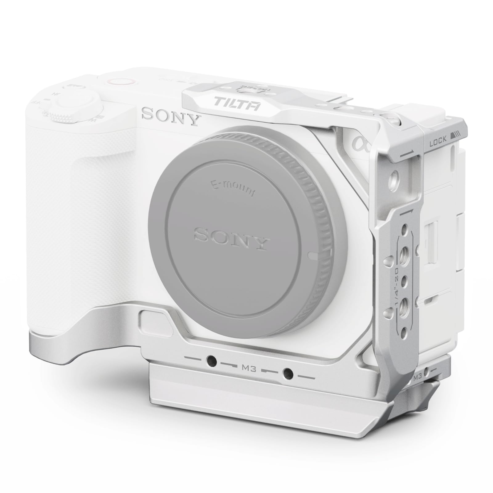 Tilta ZV-E1 Cage,Half Camera Cage Compatible with Sony ZV-E1 High Compatibility and Lightweight Design for Vlogging - Silver TA-T35-HCC-S — image 1