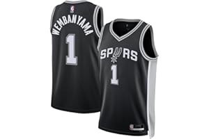 OUTERSTUFF Victor Wembanyama San Antonio Spurs NBA Kids Youth 8-20 Black Icon Edition Swingman Jersey