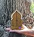 GlitZGlam Miniature Fairy Door for a The Enchanted Garden Fairies and Gnomes - A Beautiful Golden Moroccan Style Miniature Door with Removable Purple Fairy Shoes