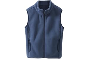 KIDDOOK Kids Polar Fleece Vest Full-Zip Warm Sleeveless Lightweight Outwear 3-12Years