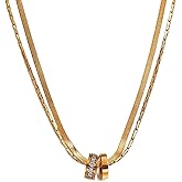 nejoir Valentines Day Gifts for Her, Pendant Necklace for Women - Dainty 18K Gold Plated Charm Scarf Necklace, Trendy Jewelry Gifts for Women