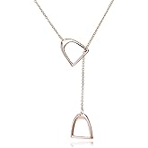 Gzrlyf Double Stirrup Lariat Y Necklace Horse Stirrup Necklace Gift