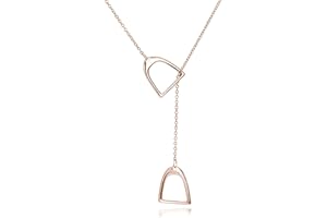 Gzrlyf Double Stirrup Lariat Y Necklace Horse Stirrup Necklace Gift