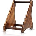 Biobasedon Knife Block, Wood Fixed Blade Knife Collection Display Stand Holder, Knife Holder Knife Wooden Display Case for Fixed Knife Series Display, Maximum 8 Knives